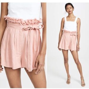 Alexis Jolan Linen Paperbag Shorts Blush Pink